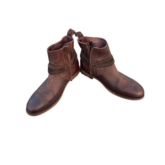 Corral leather Men's Brown Harness round toe cowboy Size 8.5 - Picture 1 of 5